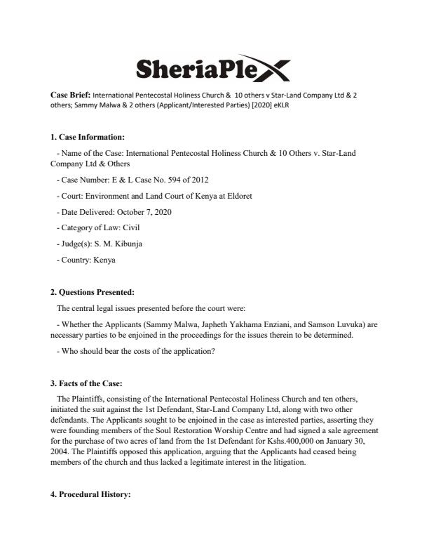 International-Pentecostal-Holiness-Church--10-others-v-Star-Land-Company-Ltd--2-others-Sammy-Malwa--2-others-Applicant-Interested-Parties-[2020]-eKLR-Case-Summary_1483_0.jpg
